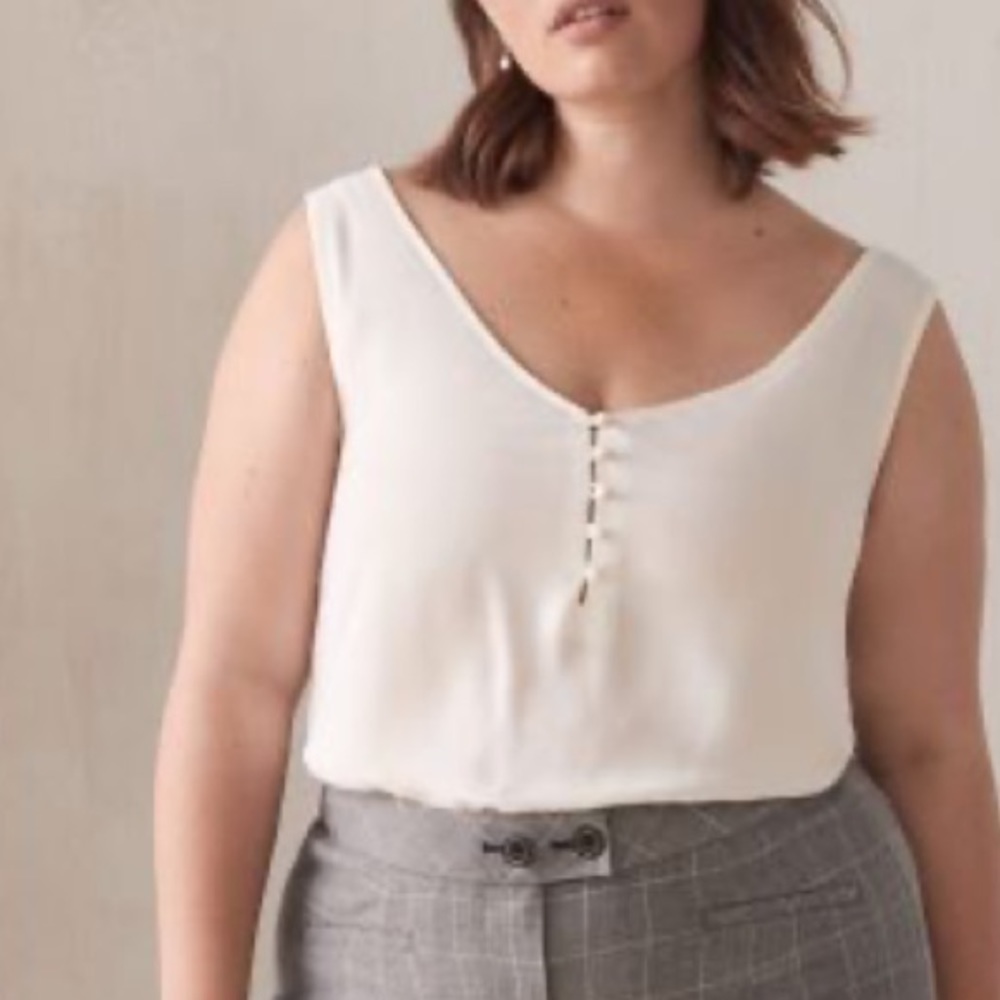 2/$18 NWT Plus Size - Button-Front Cami Size X